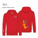Hoodiejacke Handball!-Collection Unisex rot