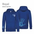 Hoodiejacke Handball!-Collection Unisex royal