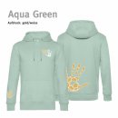 Hoodie Handball!-Collection Unisex aqua green M gold/weiss