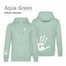 Hoodie Handball!-Collection Unisex aqua green 2XL weiss/grau