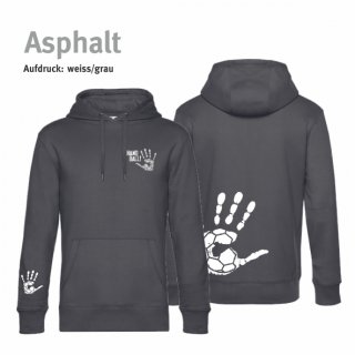 Hoodie Handball!-Collection Unisex asphalt 2XL weiss/grau
