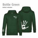 Hoodie Handball!-Collection Unisex bottle green M weiss/grau