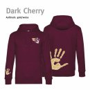 Hoodie Handball!-Collection Unisex dark cherry L gold/weiss