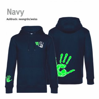 Hoodie Handball!-Collection Unisex navy L neongrn/weiss