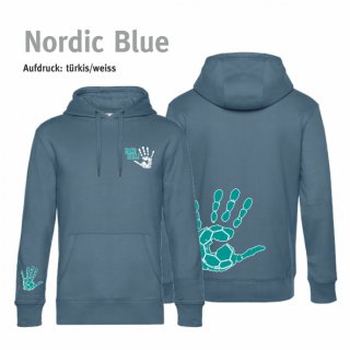 Hoodie Handball!-Collection Unisex nordic blue S trkis/weiss
