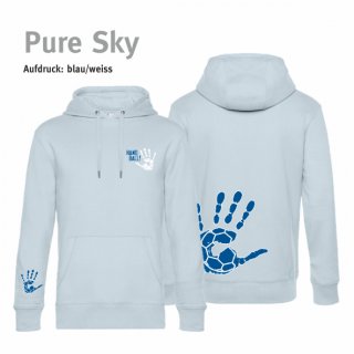 Hoodie Handball!-Collection Unisex pure sky M blau/weiss