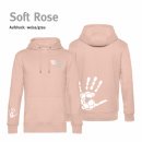 Hoodie Handball!-Collection Unisex soft rose L weiss/grau