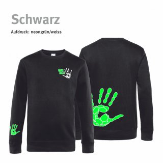 Sweater Handball!-Collection Kids schwarz 152/164 neongrn/weiss