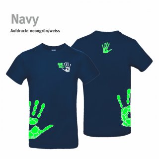 T-Shirt Handball!-Collection Kids navy 152/164 neongrn/weiss