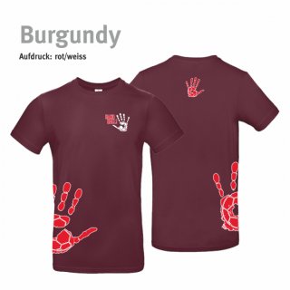 T-Shirt Handball!-Collection Unisex burgundy 3XL rot/weiss