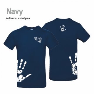 T-Shirt Handball!-Collection Unisex navy 4XL weiss/grau