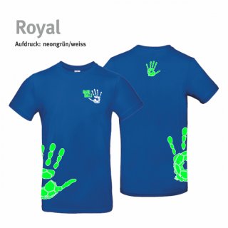 T-Shirt Handball!-Collection Unisex royal 4XL neongrn/weiss