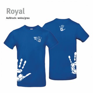 T-Shirt Handball!-Collection Unisex royal 4XL weiss/grau