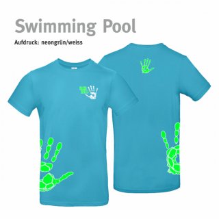 T-Shirt Handball!-Collection Unisex swimming pool S neongrn/weiss