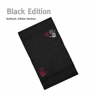 Handtuch 0,30 x 0,50 m Handball!-Collection black edition  bordeux