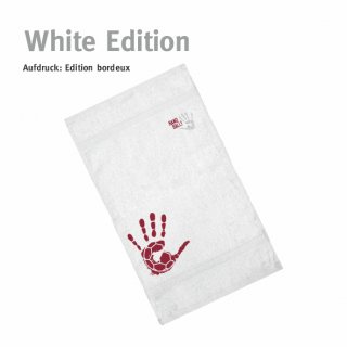 Handtuch 0,70 x 1,40 m Handball!-Collection white edition bordeux