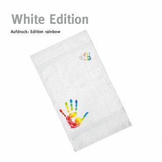 Handtuch 0,70 x 1,40 m Handball!-Collection white edition rainbow