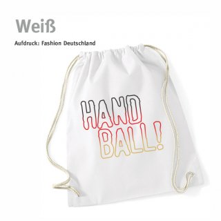 Turnbeutel Handball!-Collection Deutschland Fashion white