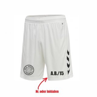 FCVT hmlCORE XK Poly Shorts Unisex Wei 4XL inkl. Initialen oder Nr.