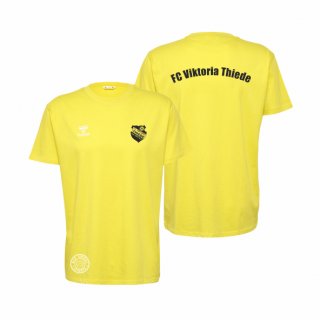 FCVT HMLGO 2.0 Cotton T-Shirt S/S Kids blazing yellow 128 ohne Zusatzaufdruck