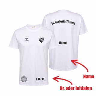FCVT HMLGO 2.0 Cotton T-Shirt S/S Unisex white 3XL inkl. Name
