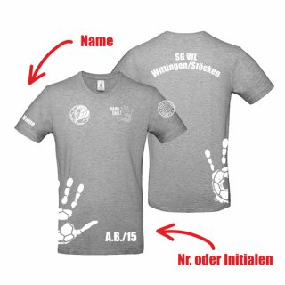 SG VfL Wittingen/Stcken Minis HB T-Shirt sports grey 110/116 inkl. Name
