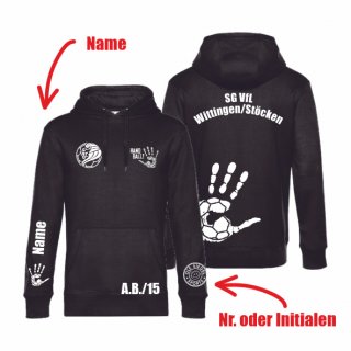 SG VfL Wittingen/Stcken Unisex HB Hoodie schwarz XL inkl. Initialen oder Nr.