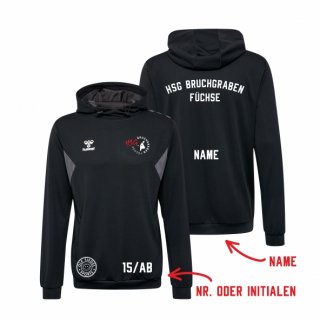 HSG Bruchgraben F�chse HMLAuthentic PL Hoodie Kids black 164 inkl. Initialen oder Nr.