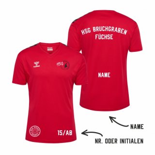 HSG Bruchgraben Fchse HMLAuthentic PL Jersey S/S Kids true red 152 inkl. Name