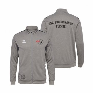 HSG Bruchgraben Fchse HMLAuthentic PL Zip Jacket Lady grey melange XS ohne Zusatzaufdruck