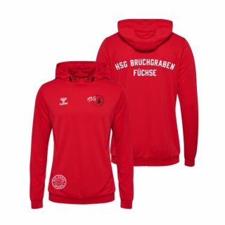 HSG Bruchgraben Fchse HMLAuthentic PL Hoodie Unisex true red S ohne Zusatzaufdruck