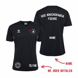 HSG Bruchgraben Fchse HMLAuthentic PL Jersey S/S Unisex black L inkl. Name