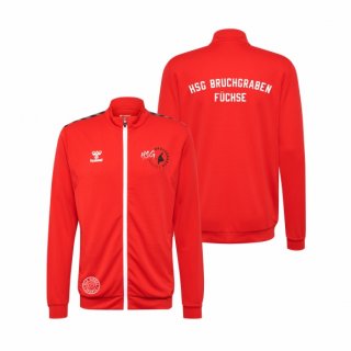 HSG Bruchgraben Fchse HMLAuthentic PL Zip Jacket Unisex true red M ohne Zusatzaufdruck
