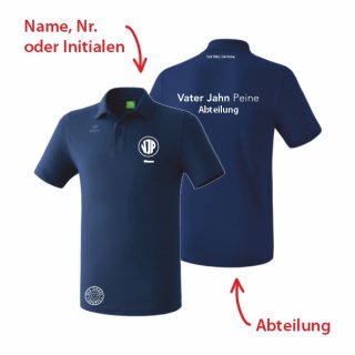 MTV Vater Jahn Erima Teamsport Poloshirt Unisex new navy/wei 4XL inkl. Abteilung