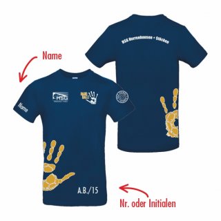 HSG Herrenhausen + Stcken Basic T-Shirt Unisex navy 5XL inkl. Name