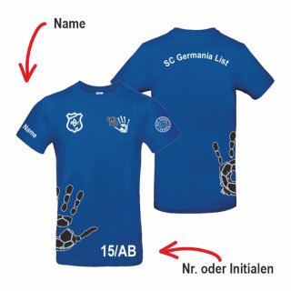 SC Germania List Basic T-Shirt Unisex royal 5XL inkl. Initialen oder Nr.