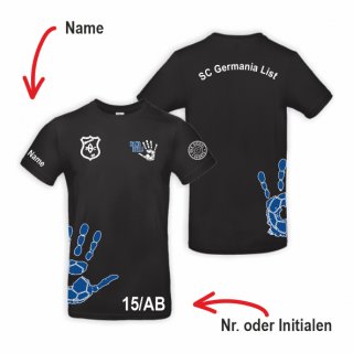 SC Germania List Basic T-Shirt Unisex schwarz 5XL inkl. Initialen oder Nr.