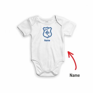 SC Germania List Basic Baby-Body wei 6-12 Monate (66-76 cm) inkl. Name