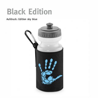 <-neu-> Trinkflasche mit Halter Handball!-Collection black edition