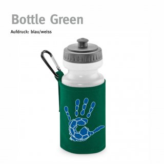 Trinkflasche mit Halter Handball!-Collection bottle green blau/weiss