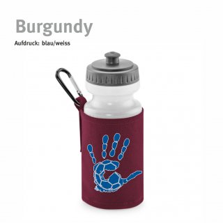 Trinkflasche mit Halter Handball!-Collection burgundy blau/weiss