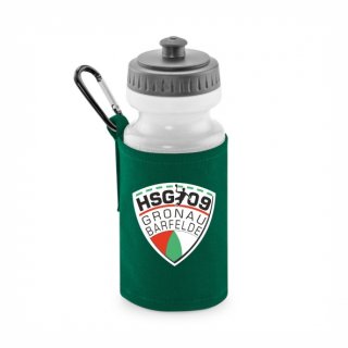 HSG09 Basic Trinkflasche mit Halter bottle green ohne Zusatzaufdruck