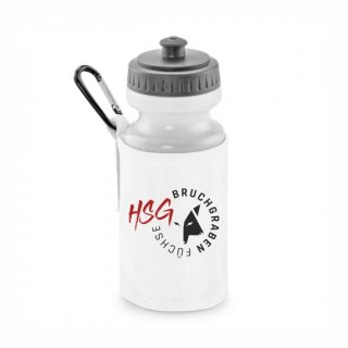 <-neu-> HSG Bruchgraben Fchse Basic Trinkflasche mit Halter white
