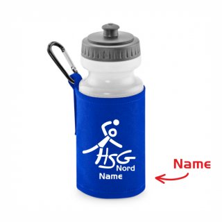HSG Nord Basic Trinkflasche mit Halter bright royal inkl. Name