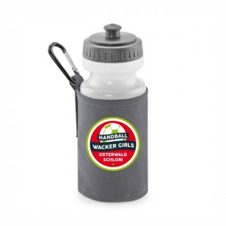 HSG WOS Basic Trinkflasche mit Halter graphite grey ohne Zusatzaufdruck