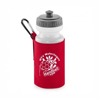 MTV Weferlingen Basic Trinkflasche mit Halter classic red ohne Zusatzaufdruck