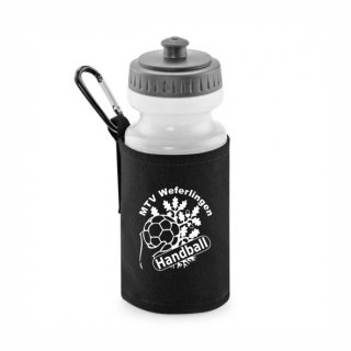 MTV Weferlingen Basic Trinkflasche mit Halter black ohne Zusatzaufdruck