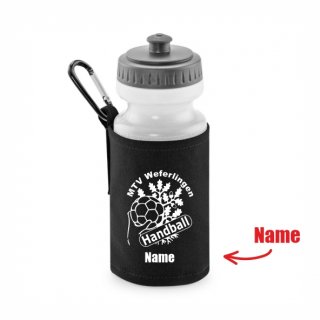 MTV Weferlingen Basic Trinkflasche mit Halter black inkl. Name
