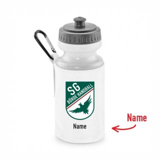 SG Brde Basic Trinkflasche mit Halter white inkl. Name