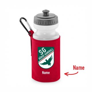 SG Brde Basic Trinkflasche mit Halter classic red inkl. Name